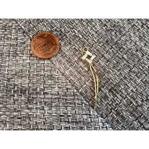 Vtg 90s gold tone petite rhinestone delicate romantic victorian necklace pendant